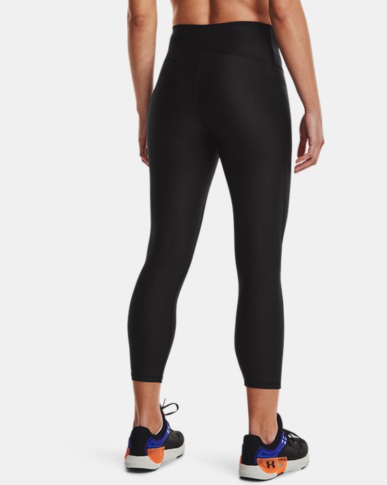Damen HeatGear® Armour No-Slip Waistband Ankle-Leggings, Black, pdpMainDesktop image number 1